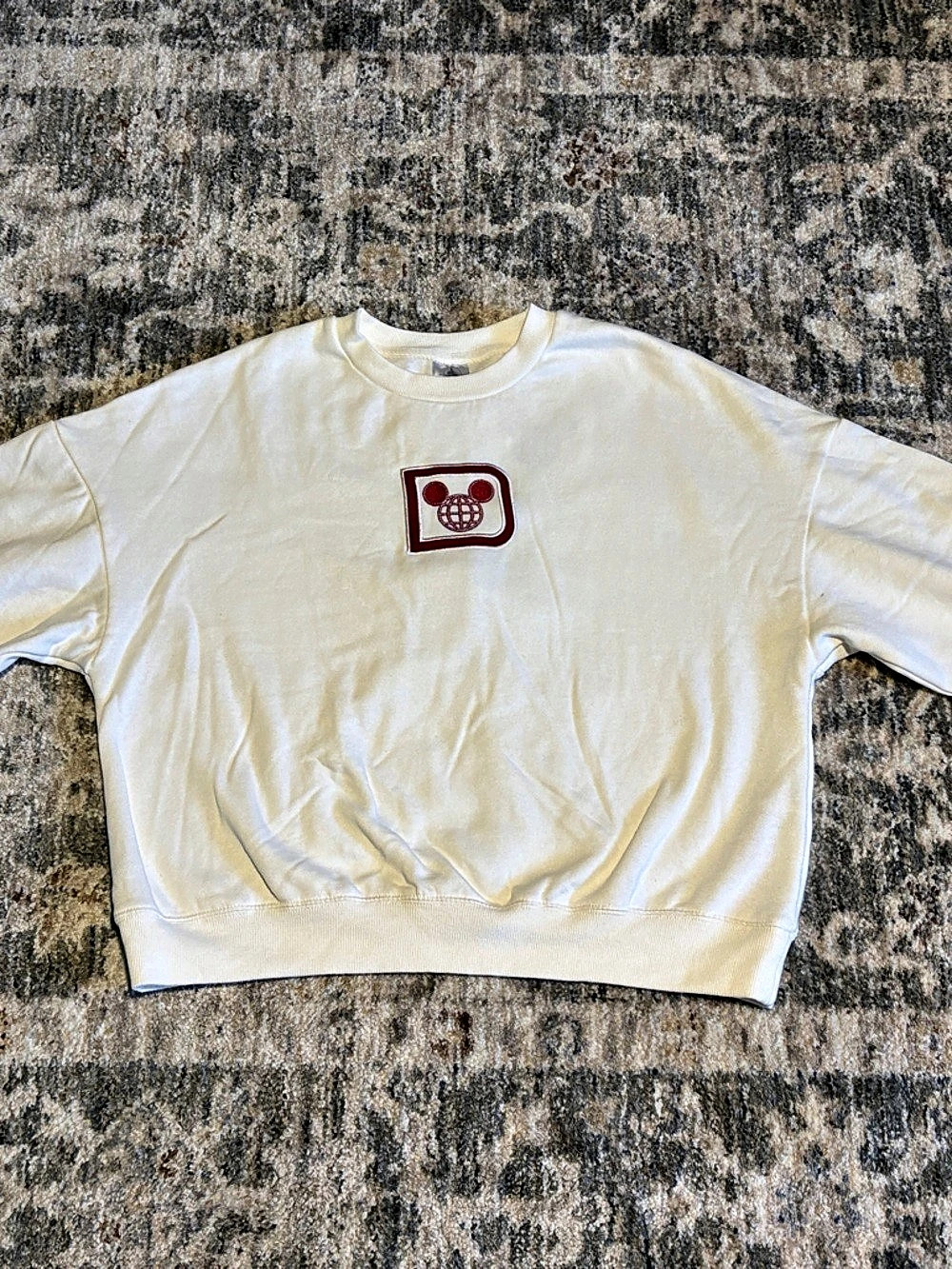 Disney Walt Disney World 1971 Graphic Sweatshirt in Cream Size Large Like New